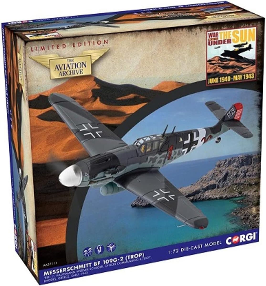 Corgi 1/72 Messerschmitt Bf 109G-2 Trop Diecast Model